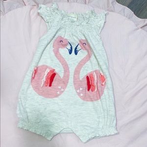 First Impressions flamingo romper